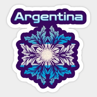 Argentina Flag Flower Petal Design! Sticker